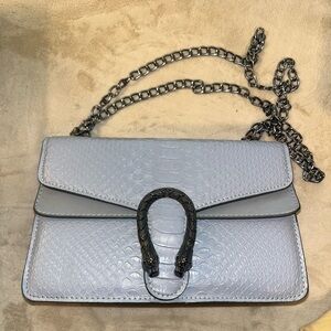 Elegant Gray Chain Strap Women's Bag